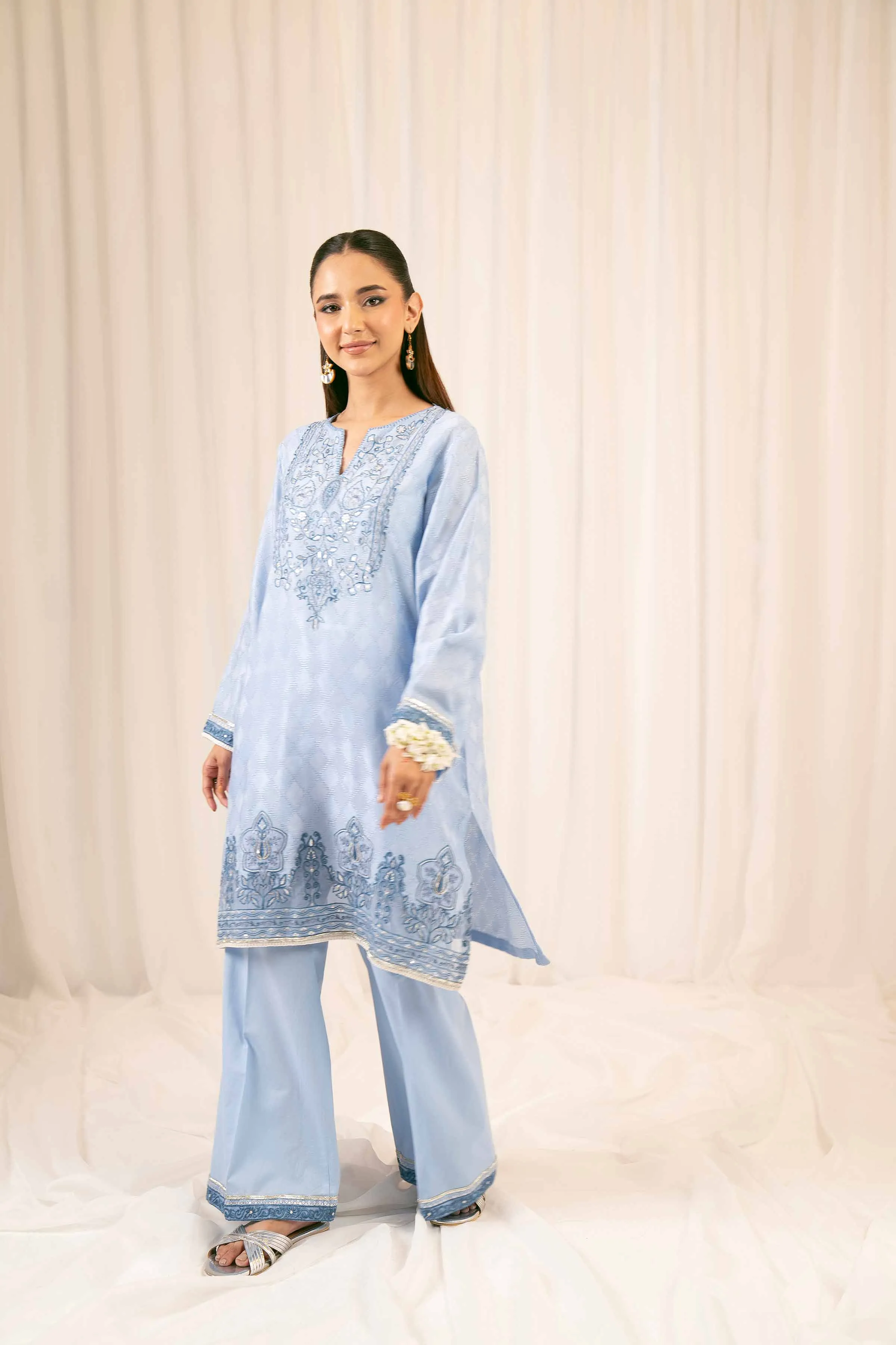 2 Piece - Embroidered Suit - PFE25-22