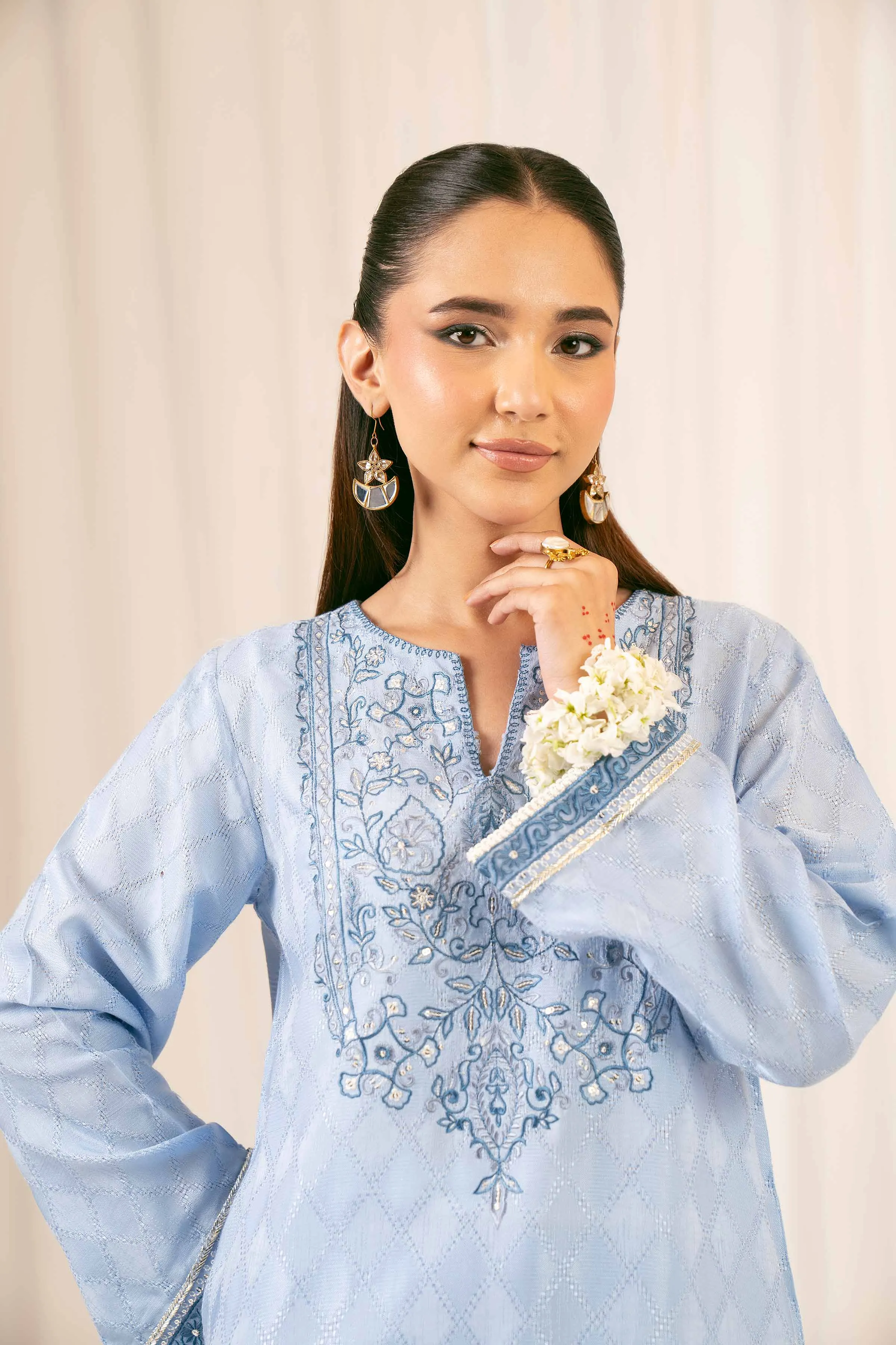 2 Piece - Embroidered Suit - PFE25-22