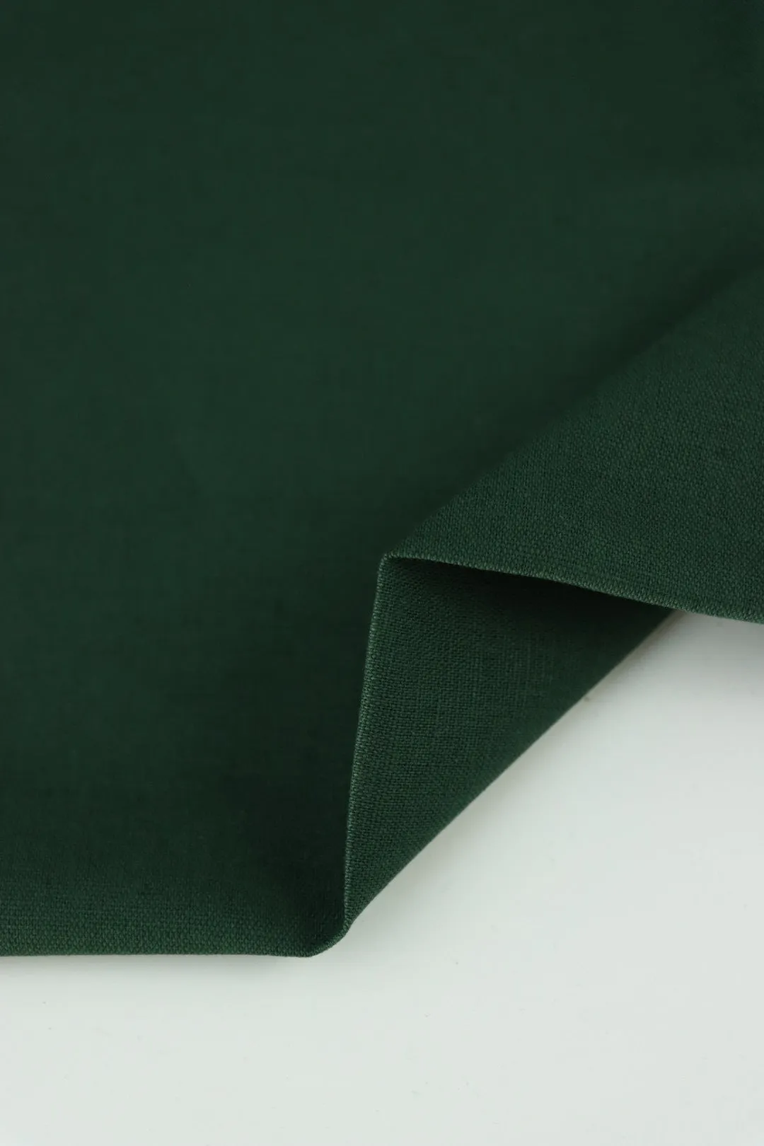 2YD PRECUT; Forest Green Parkville Linen Cotton