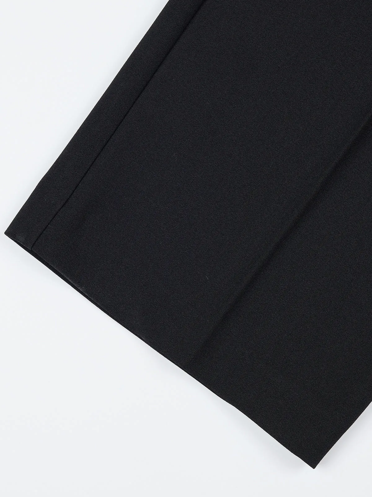 ASOBIO Mid-Rise Pleated Fold-Over Waistband Trousers