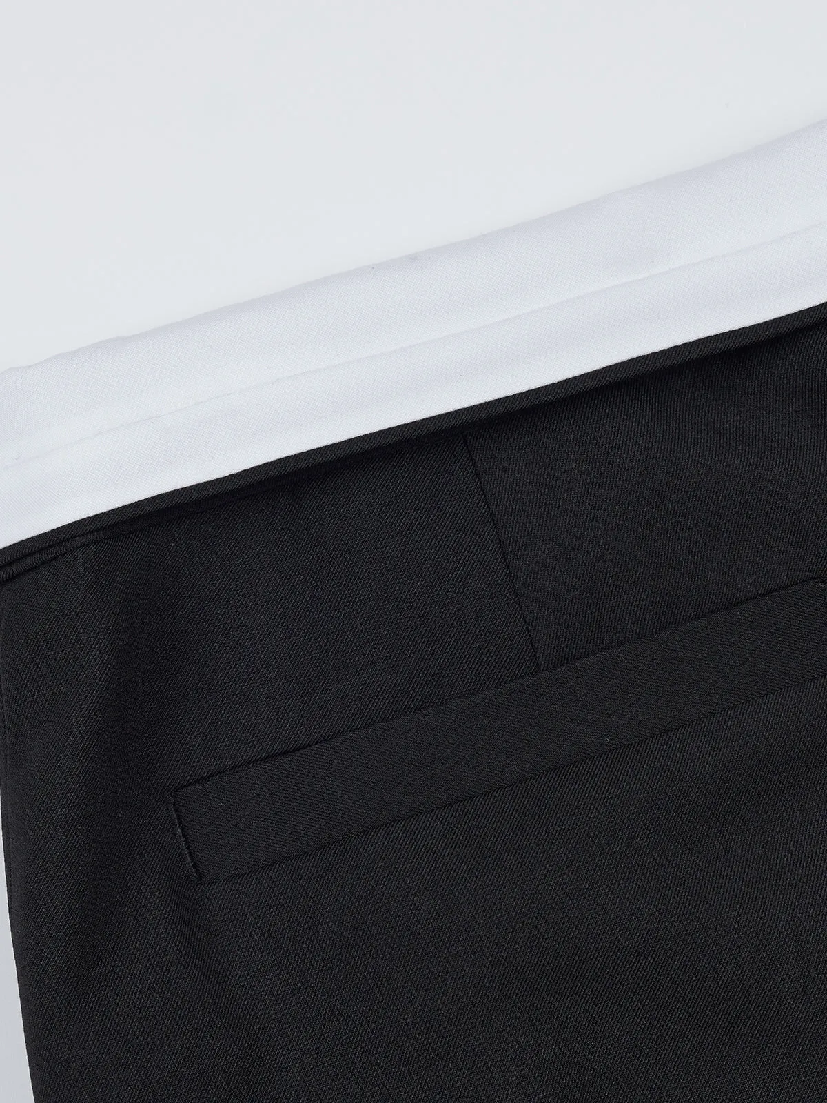 ASOBIO Mid-Rise Pleated Fold-Over Waistband Trousers