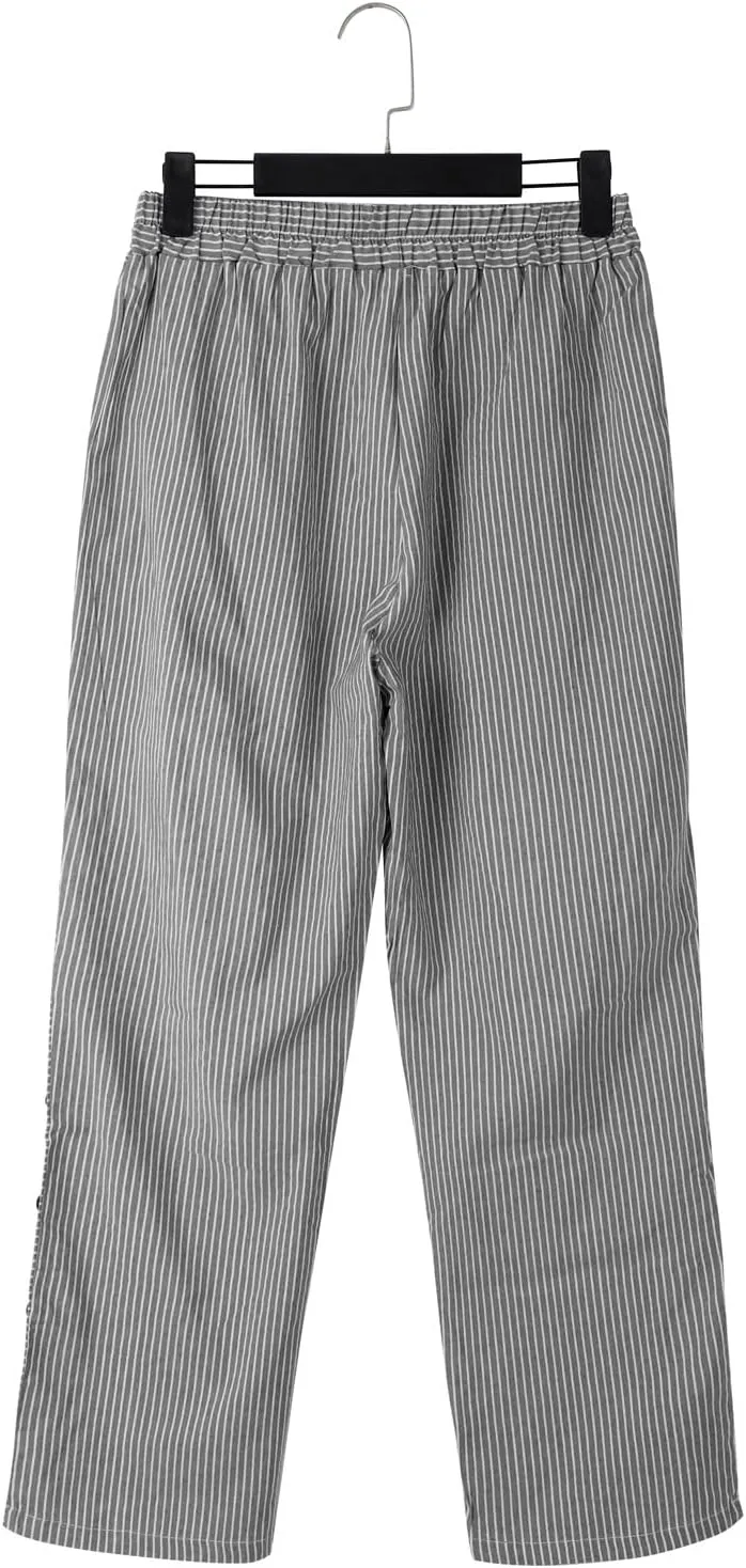 Baggy Harem Elastic Waist Palazzo Waist Side Back Four Pockets 9/10 Pants Drawstring Loose Fit Summer Pants Trousers