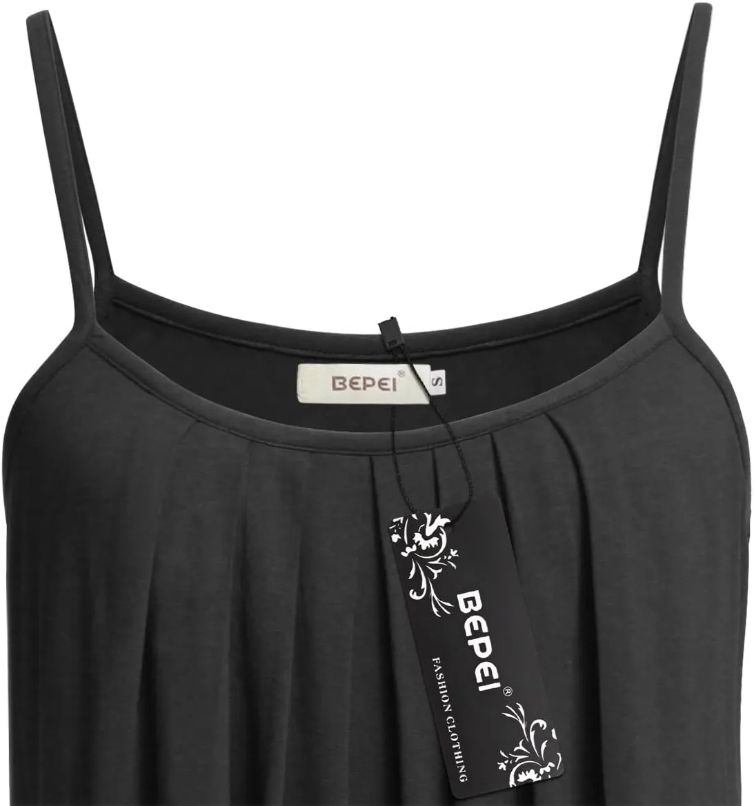 BEPEI Women Loose Casual Summer Pleated Flowy Sleeveless Camisole Tank Tops