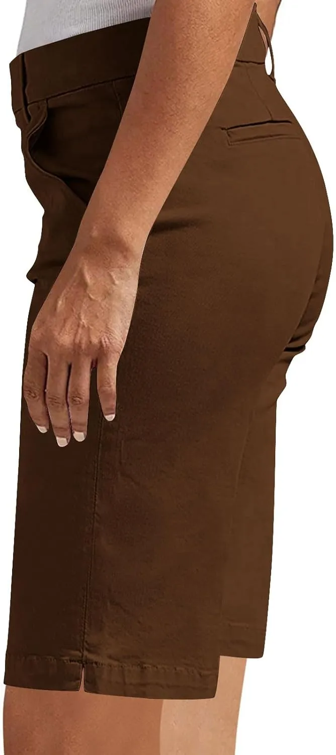 Bermuda Shorts for Women Trendy 2025 Casual Summer High Waisted with Pockets Chino Short Straight Vacation Outfits