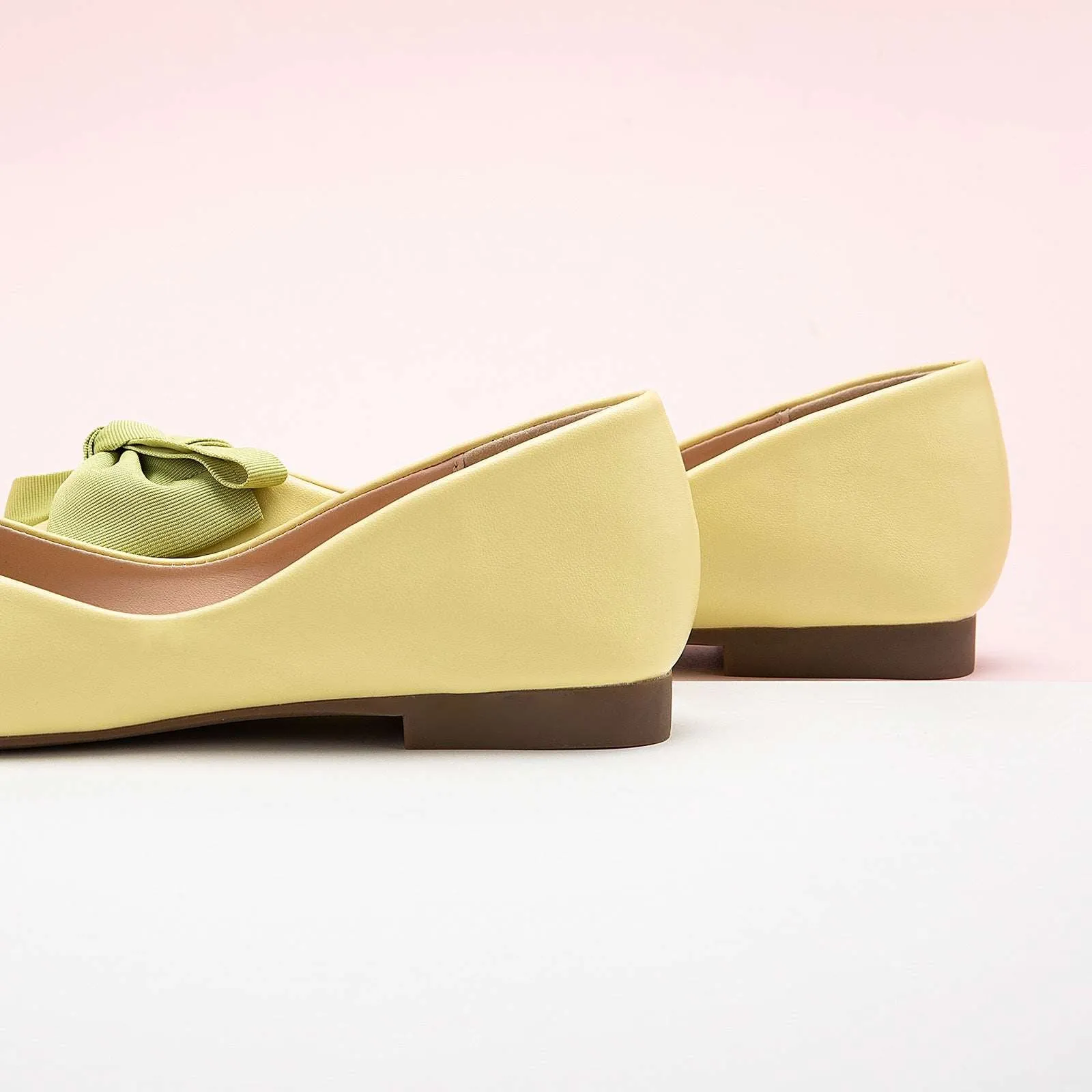 Bow Ballerina Flats (Eva) Yellow