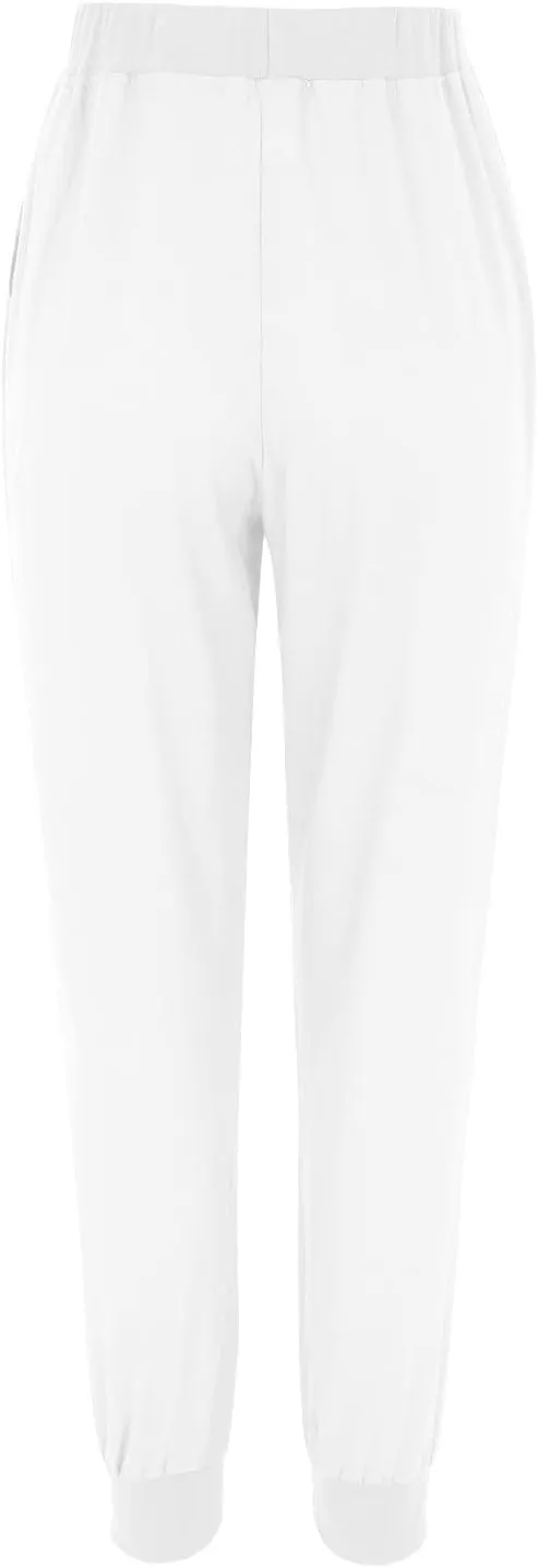 Ceboyel Women Summer Linen Pants Drawstring Beach Pants Lightweight High Waist Baggy Trouser Boho Ladies Clothes with Pockets