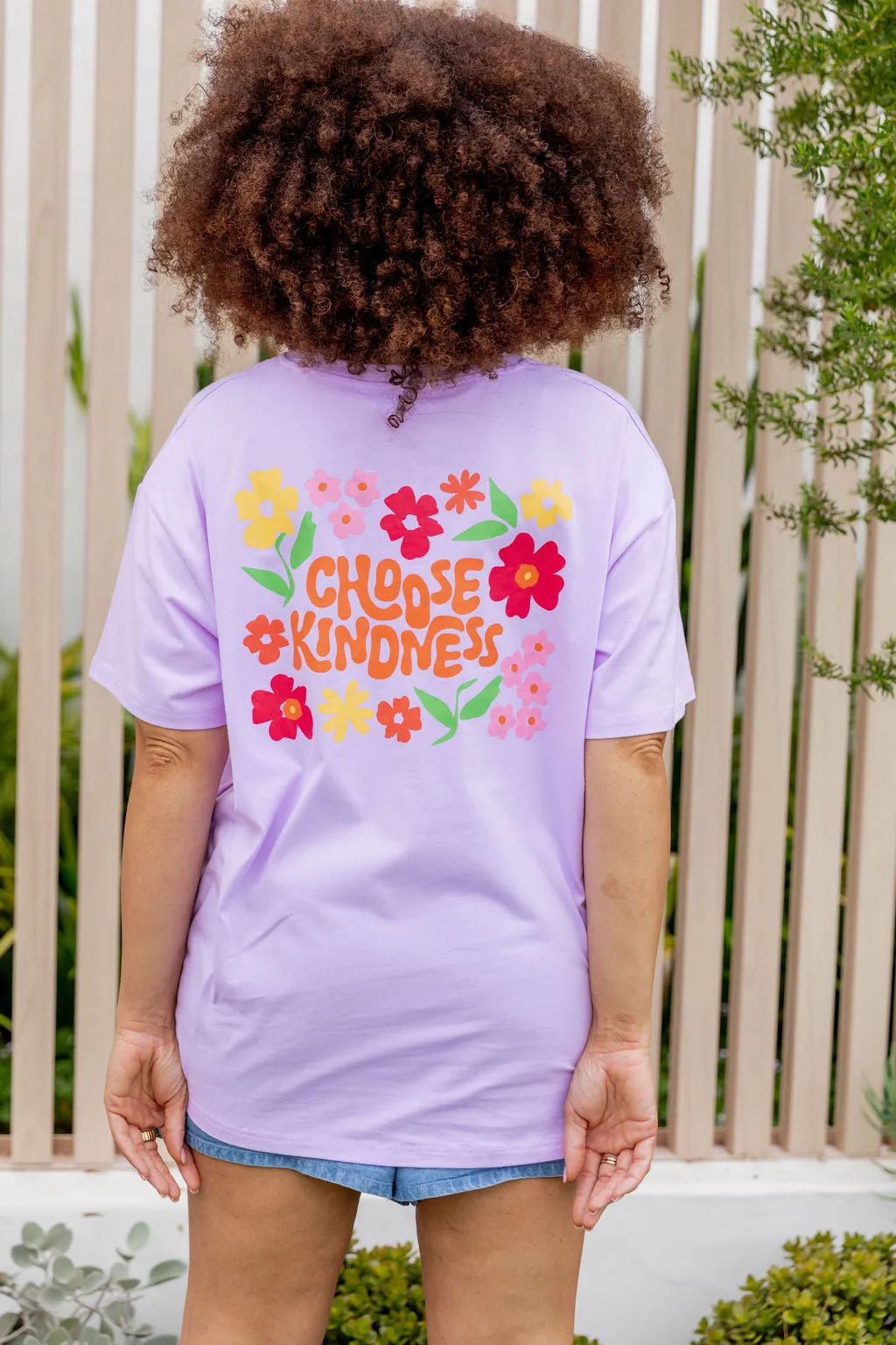 Choose Kindness Tee in Pastel Lilac