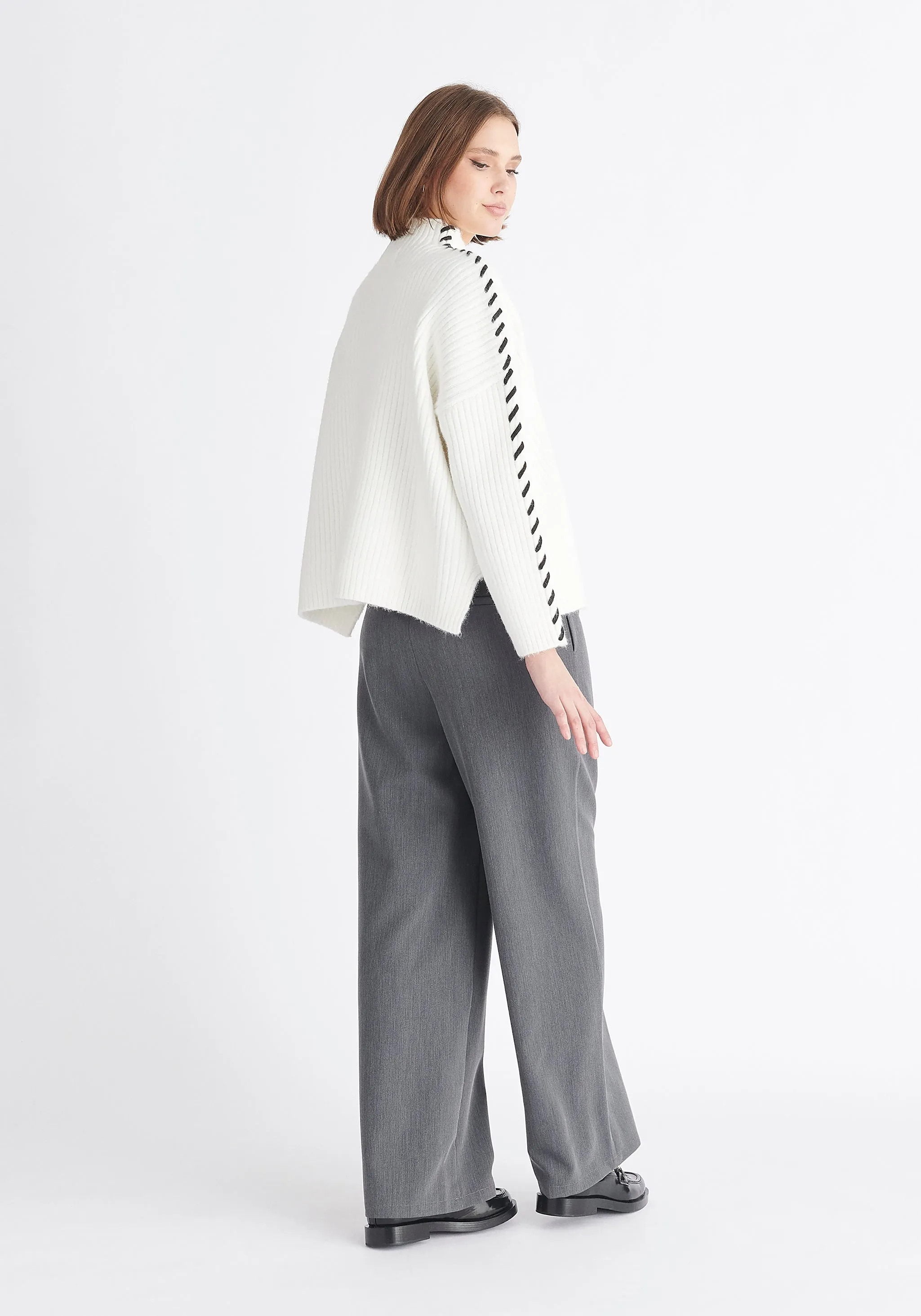Contrast Whipstitch Jumper