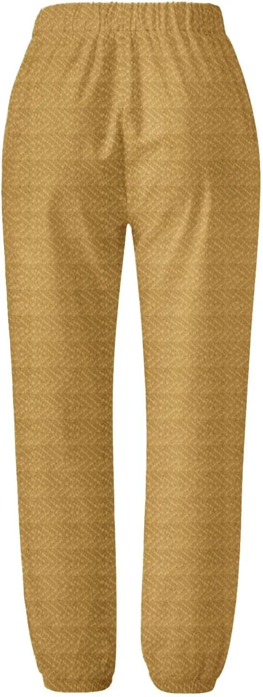 Cropped Linen Pants for Women Straight Leg Elastic Waist Capris Stripe Print Beach Summer Casual Pants with Pockets