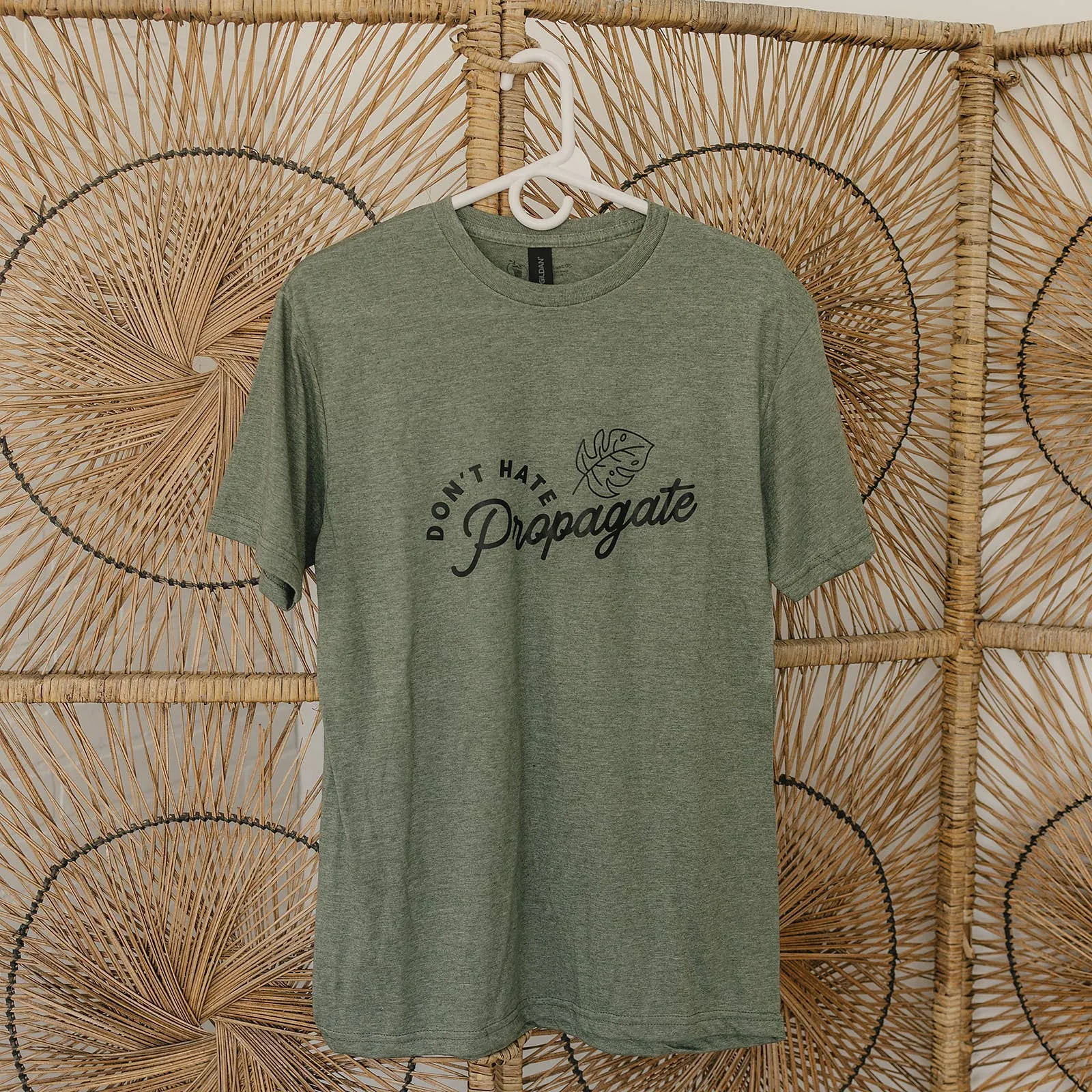 Don't Hate, Propagate" Plant Themed Graphic T-Shirt