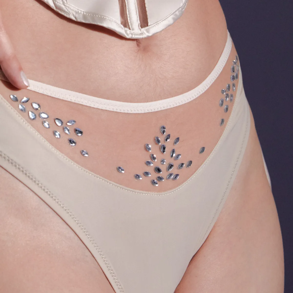 Dripping in Jewels Thong - Available in Multiple Nudes