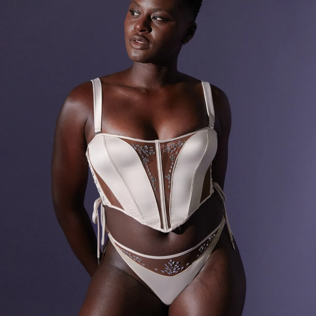 Dripping in Jewels Thong - Available in Multiple Nudes