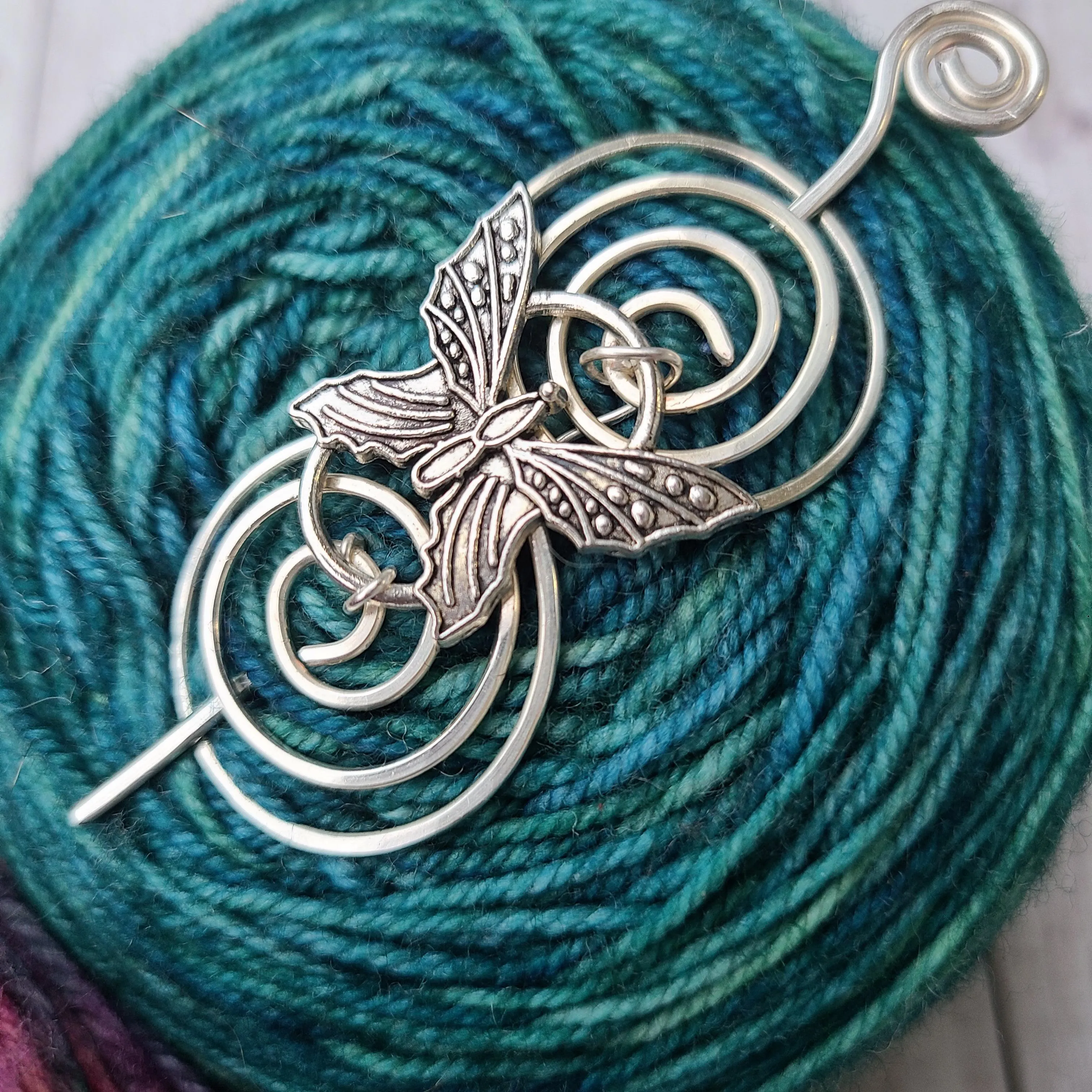 Flutterby Shawl Pin - Charmed Silver
