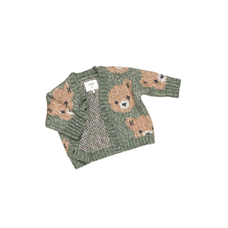 Huxbaby Light Spruce Huxbear Boxy Cardi