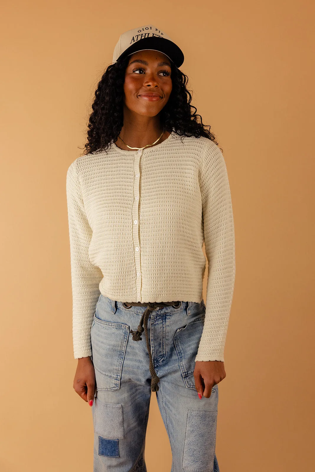 Just For You Textured Cardigan