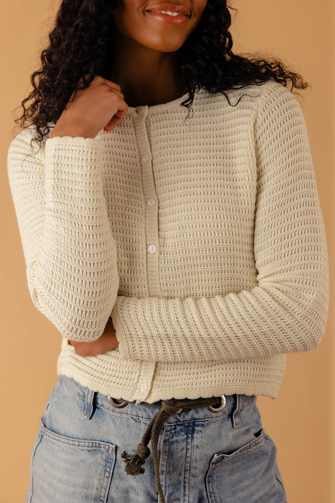 Just For You Textured Cardigan
