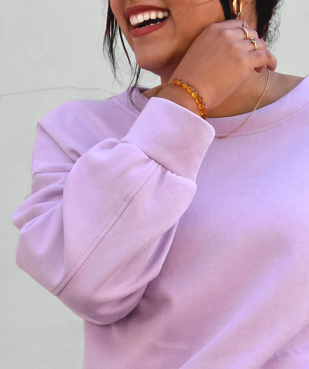 LORISSA double knit top in Pastel Orchid