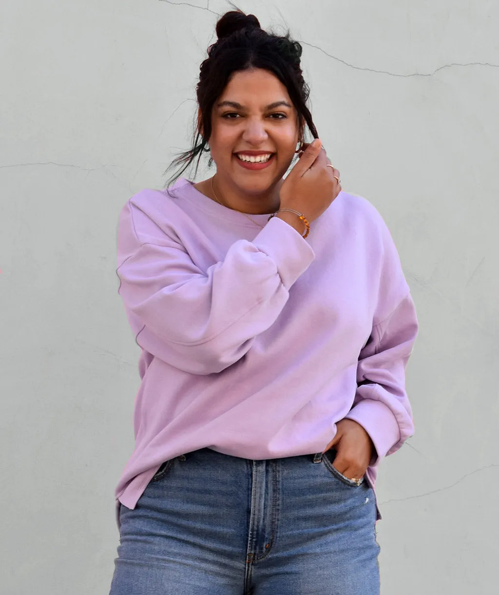 LORISSA double knit top in Pastel Orchid