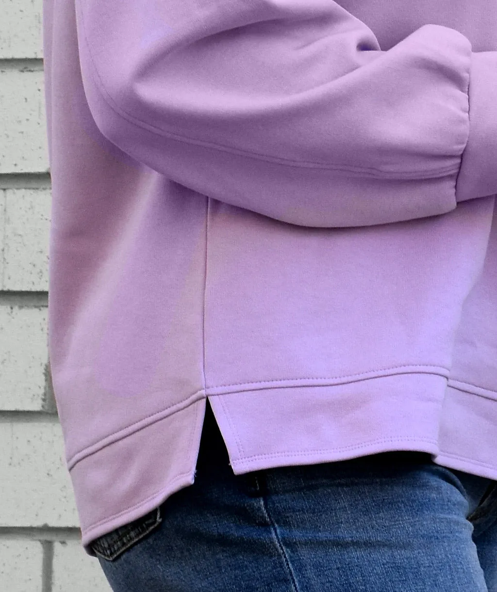 LORISSA double knit top in Pastel Orchid