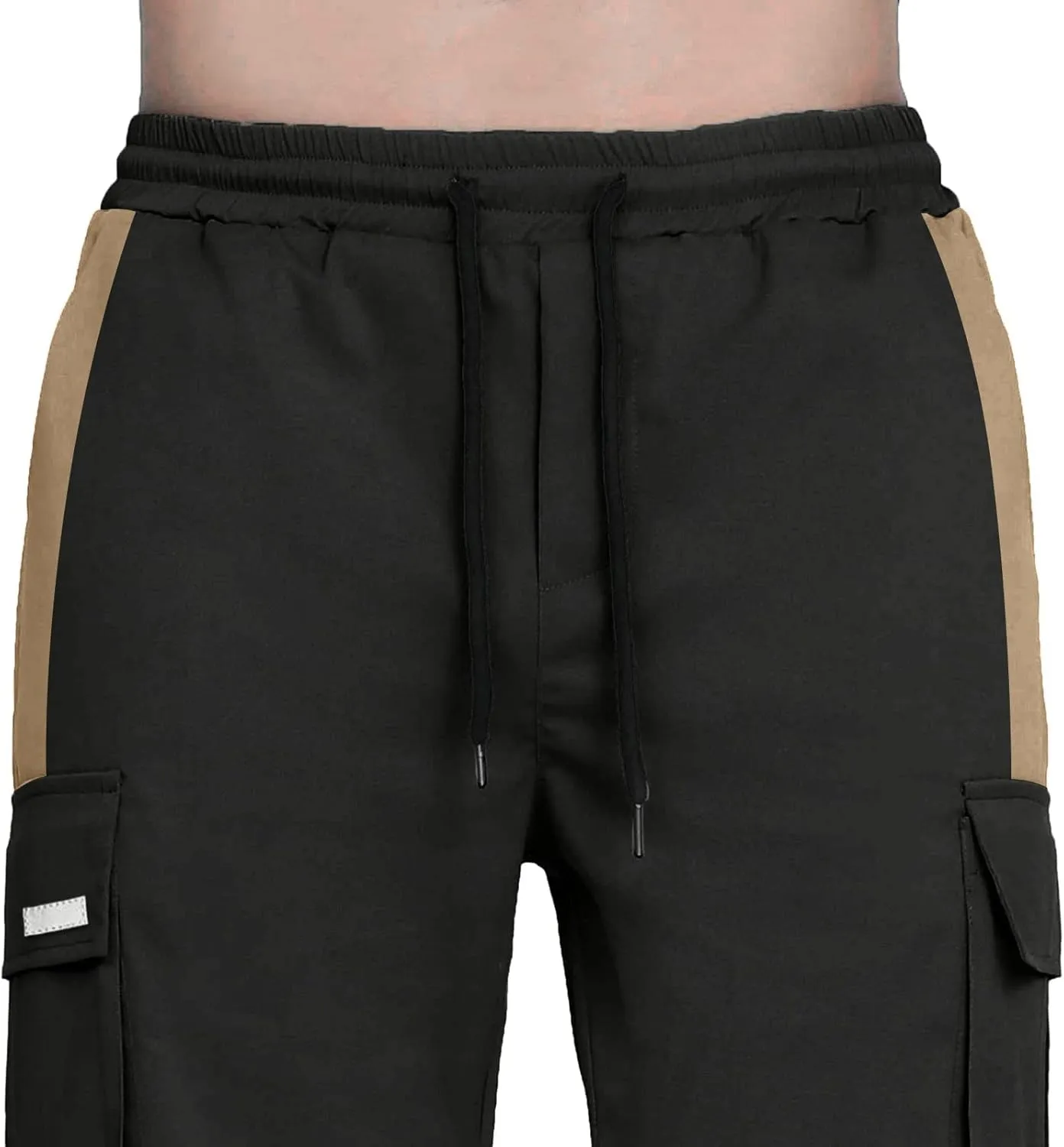 Men's Active Athletic Casual Tricot Color Pants Men's Overalls Drawstring Pants Men's Running Tactical Sweatpants