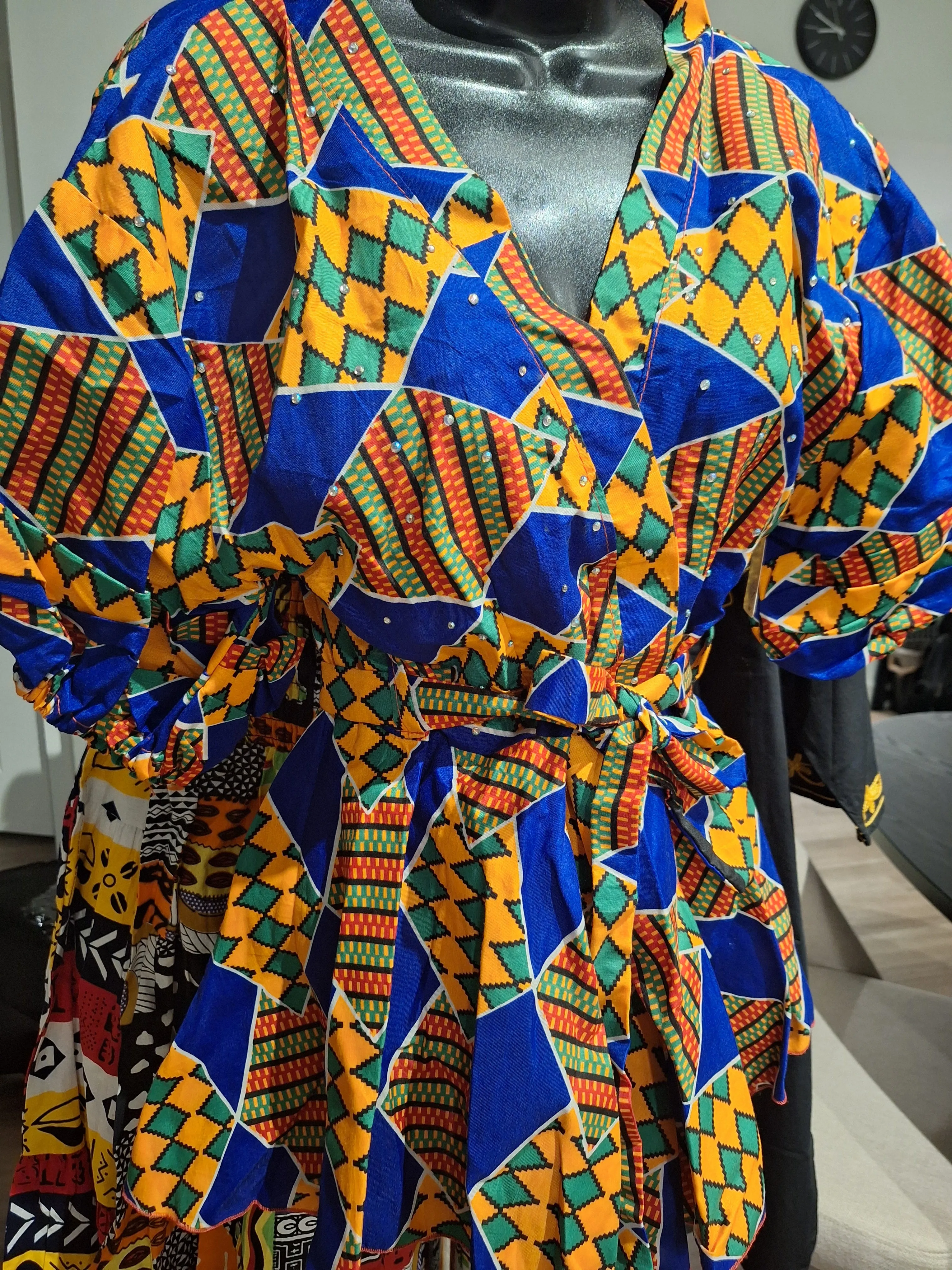 *NEW* African Print Peplum Wrap Tops
