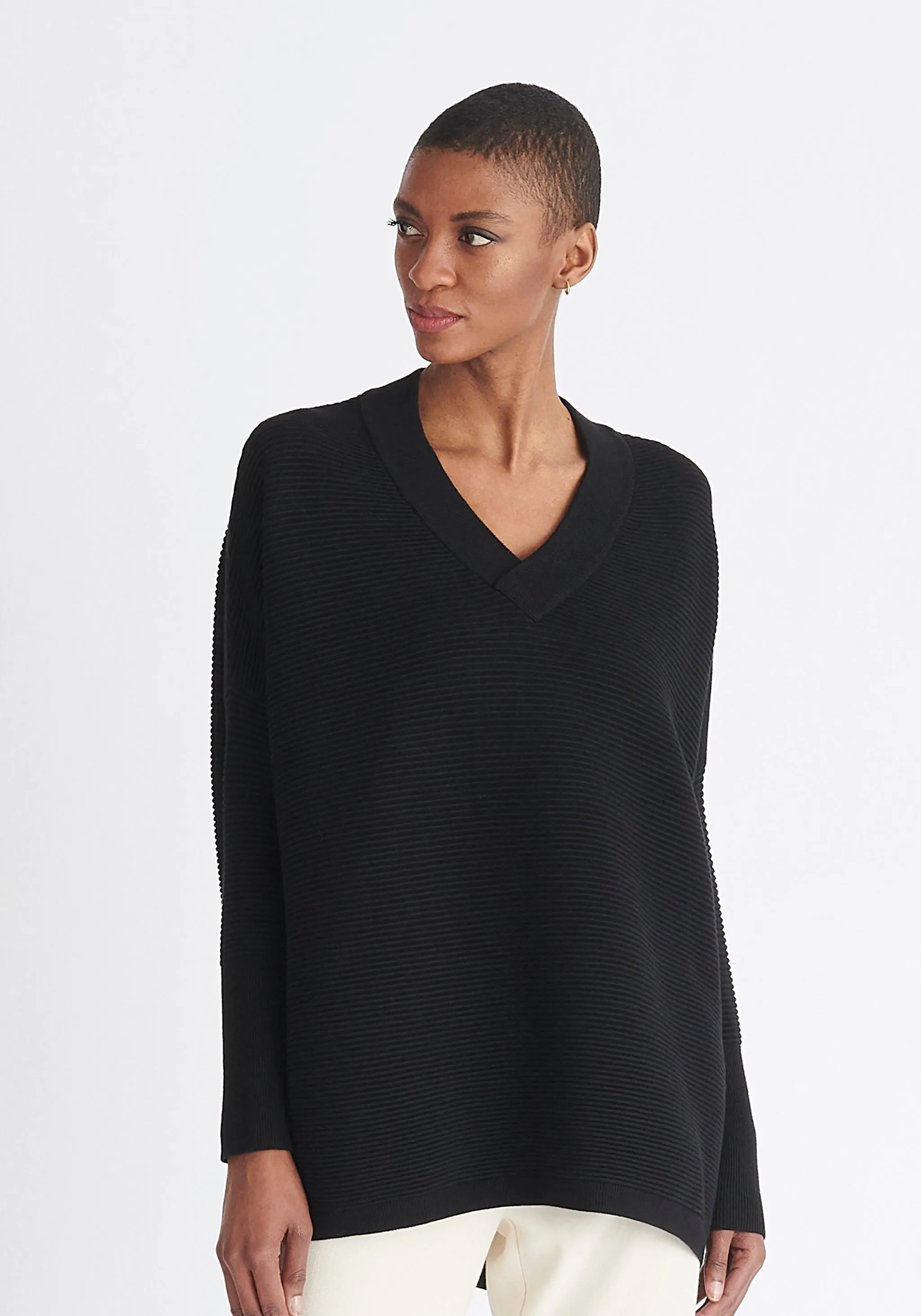 Paisie V-Neck Ribbed Jumper