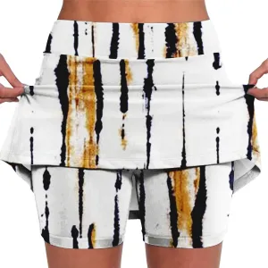 Plus Size Tennis Skort for Women Workout Active Running Mini Skirts 2024 Summer Casual Camo Colorful Athletic Short Culottes