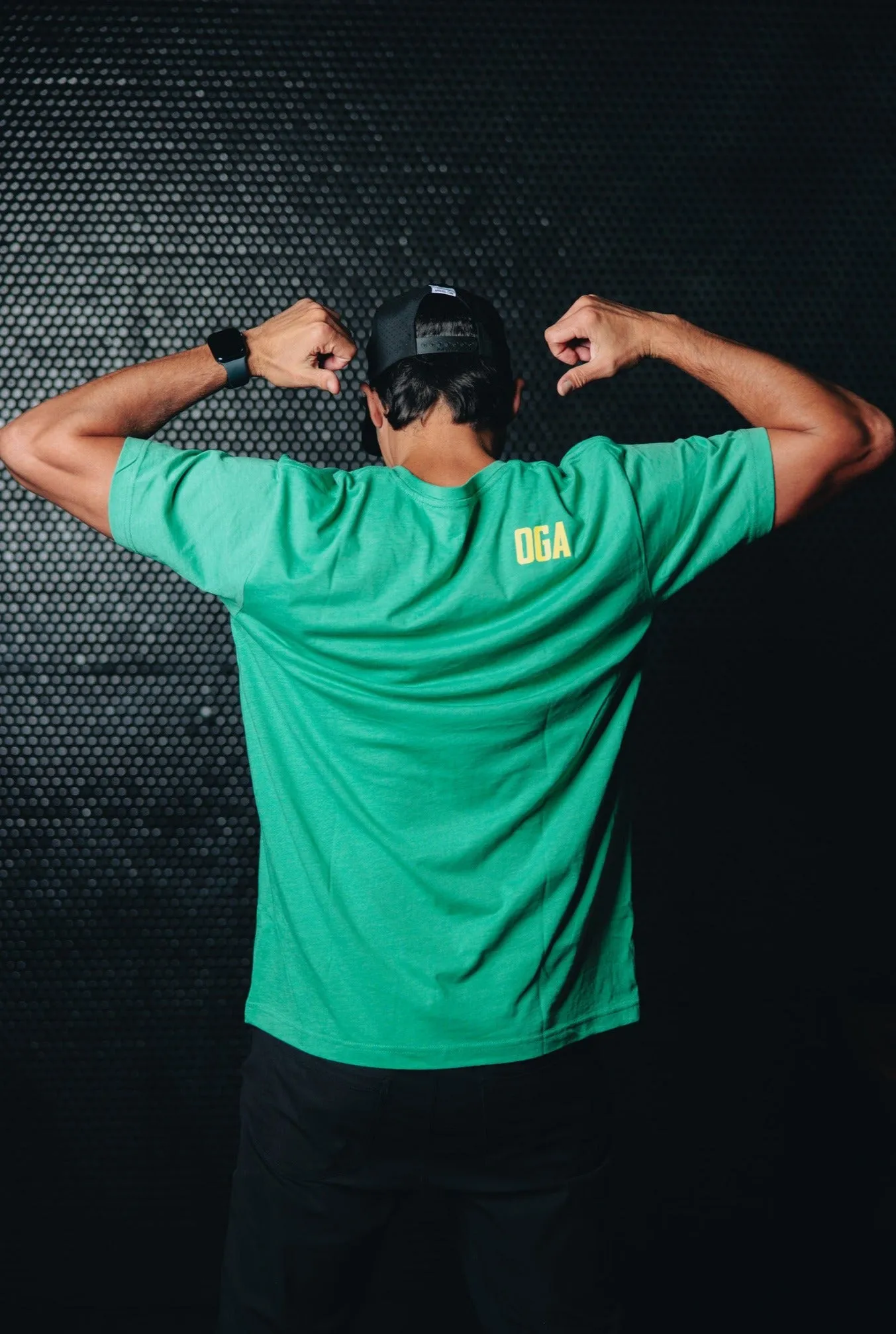 "OG Script" - OGA Unisex Graphic Tee - Kelly Green Heather