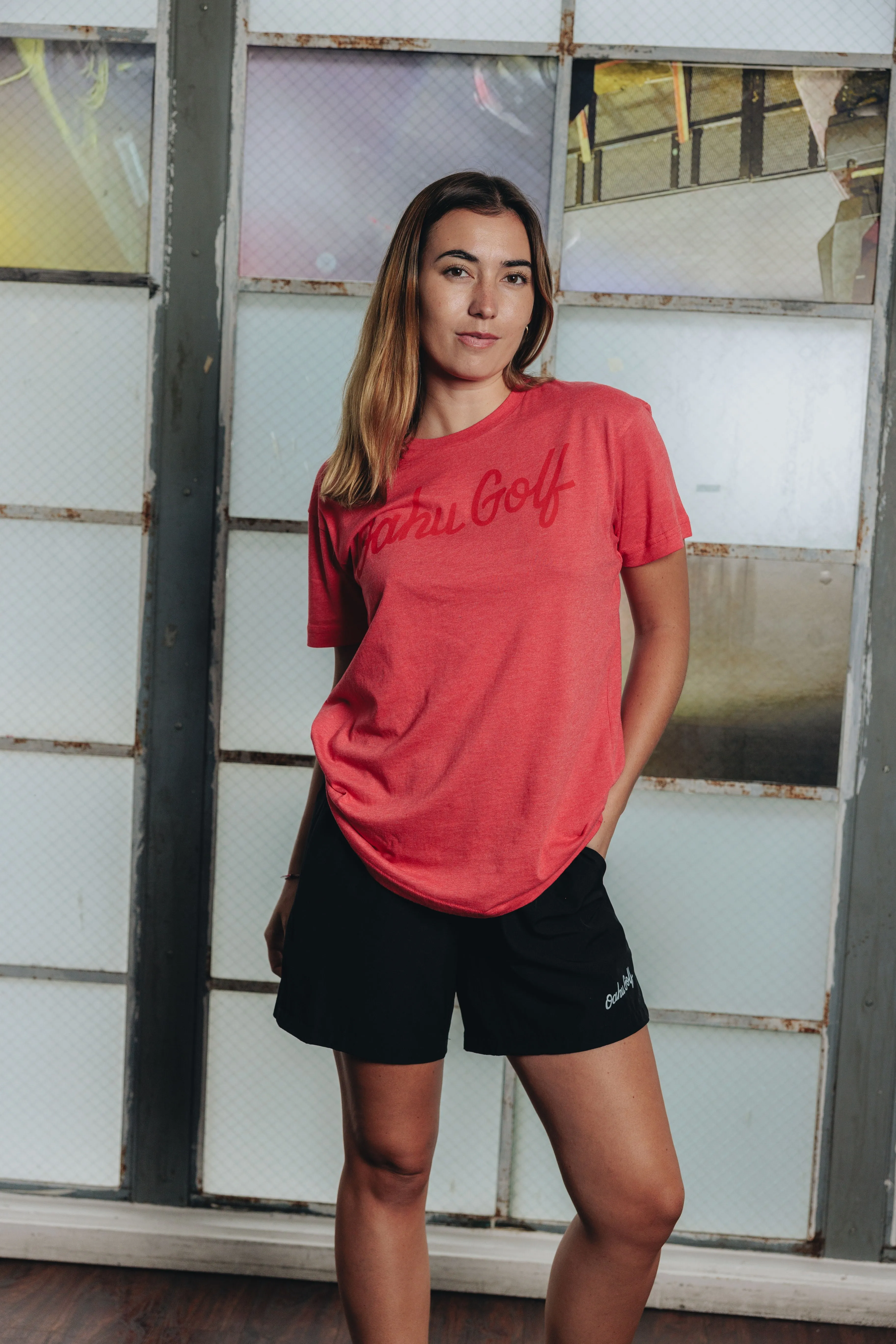 "OG Script" - OGA Unisex Graphic Tee - Red Heather