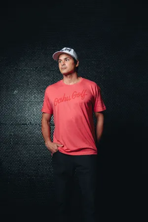 "OG Script" - OGA Unisex Graphic Tee - Red Heather