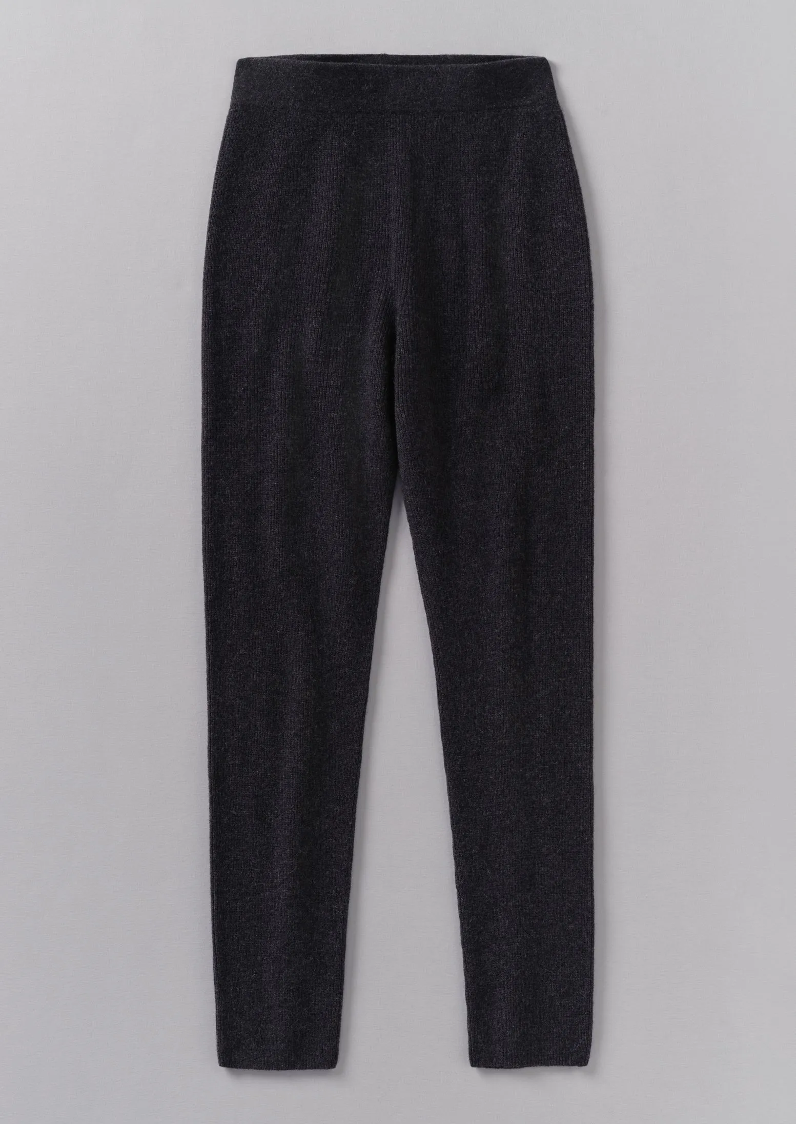 Recycled Cashmere Slim Leg Trousers | Charcoal