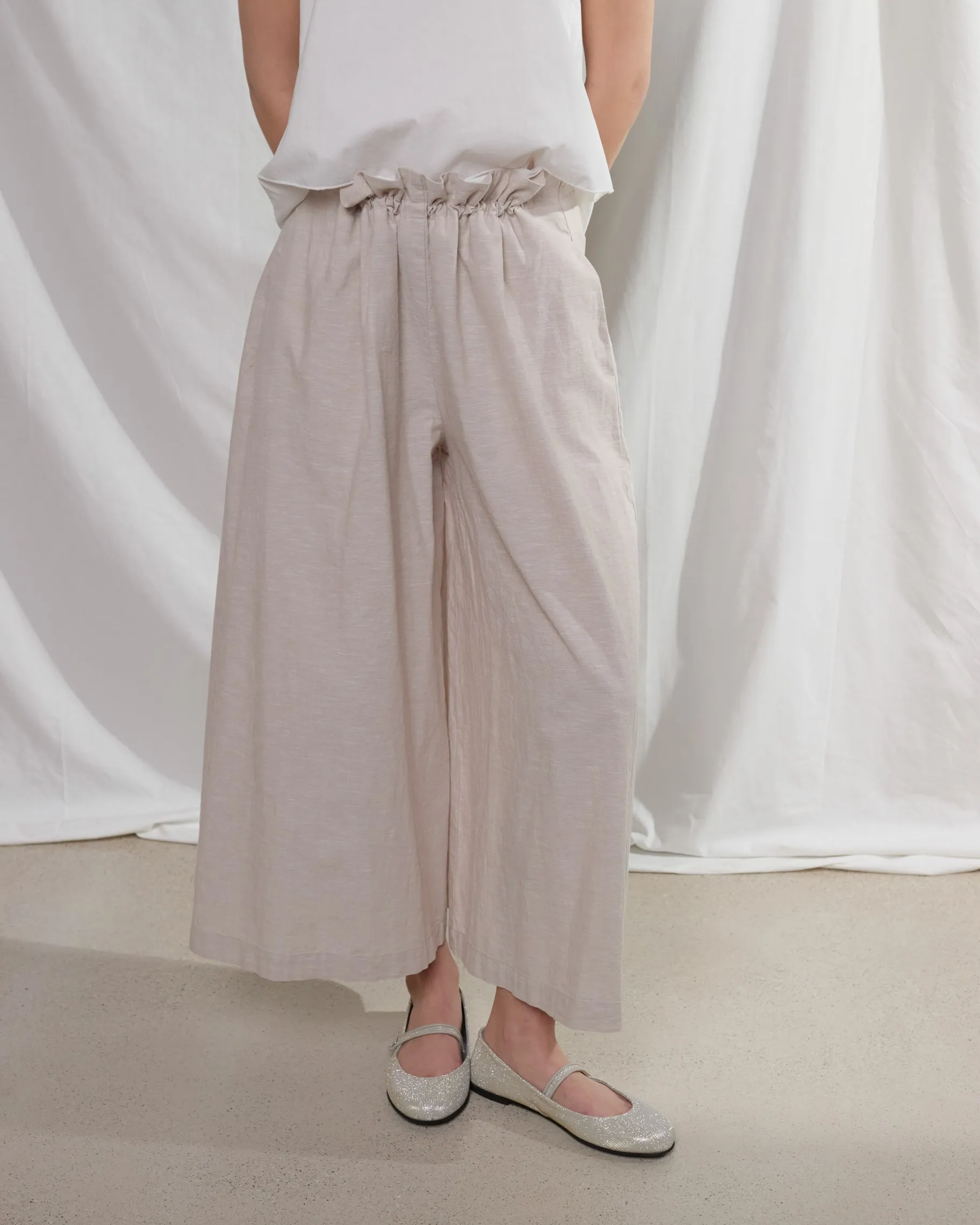 rialto48 Wide Leg Stretch Trousers in Raspberry