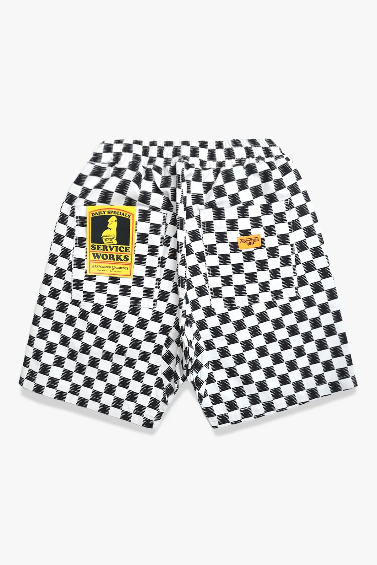 Service Works - Classic Chef Shorts - Mono Checker