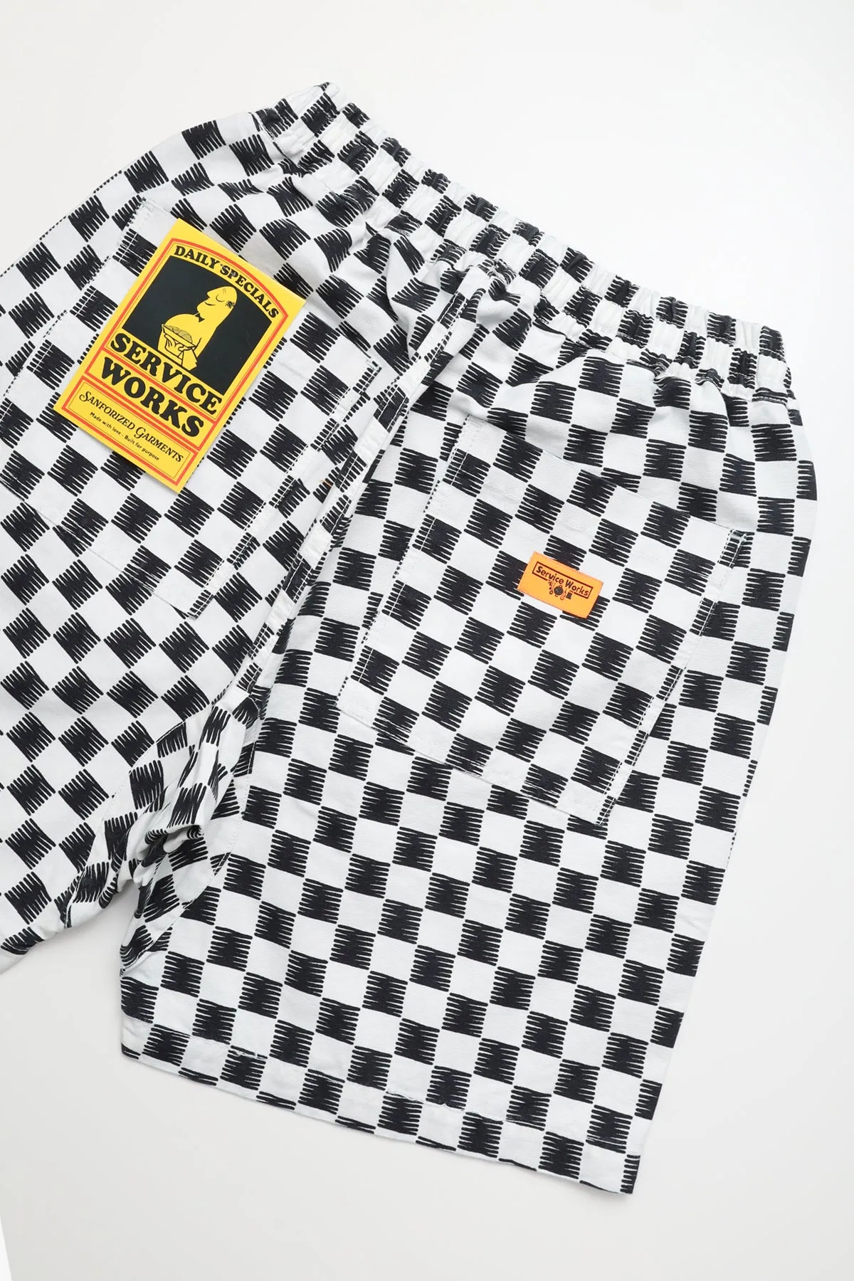 Service Works - Classic Chef Shorts - Mono Checker