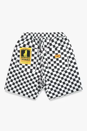 Service Works - Classic Chef Shorts - Mono Checker