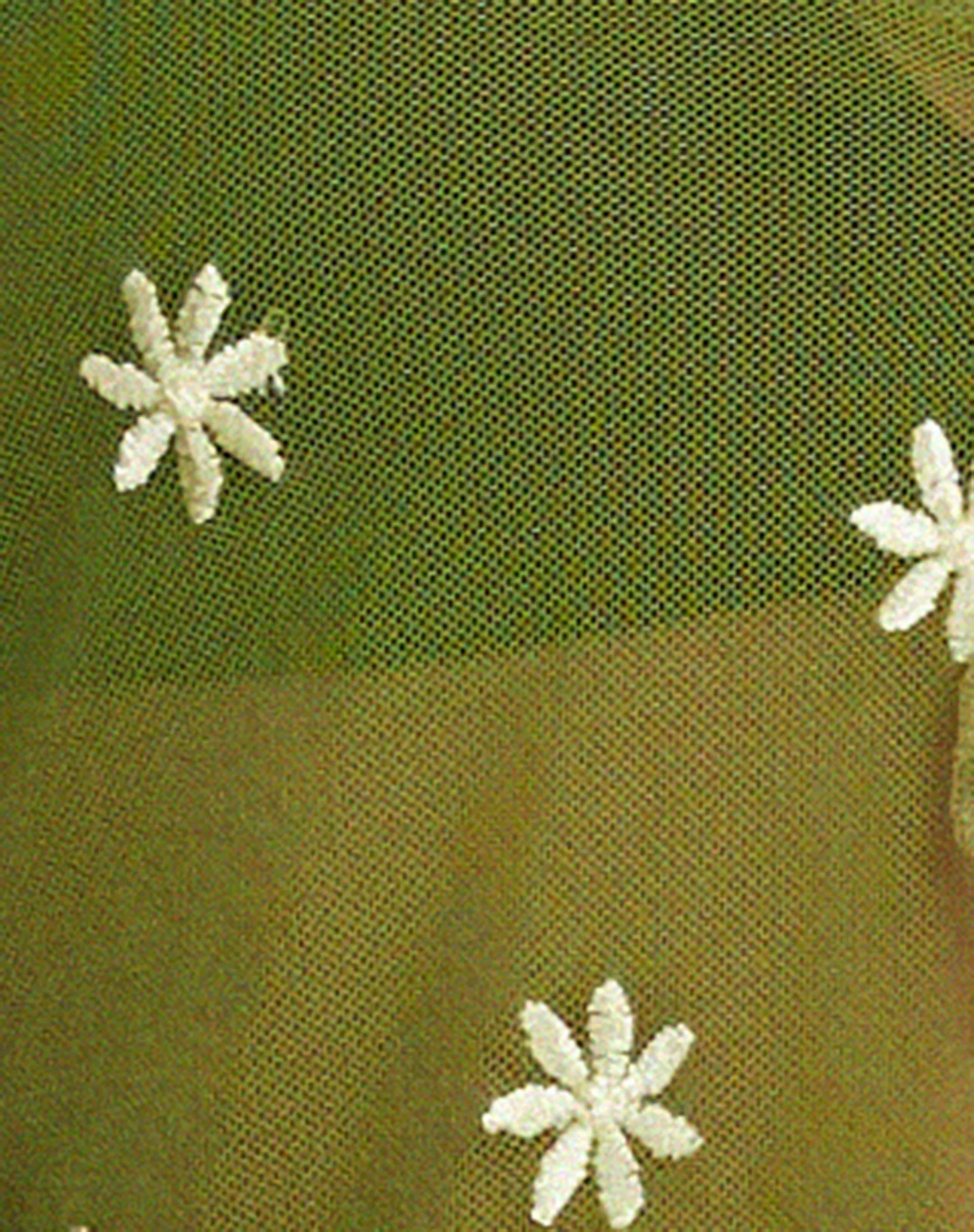 Sujata Cardi in Moss Green Custard Daisy Embro