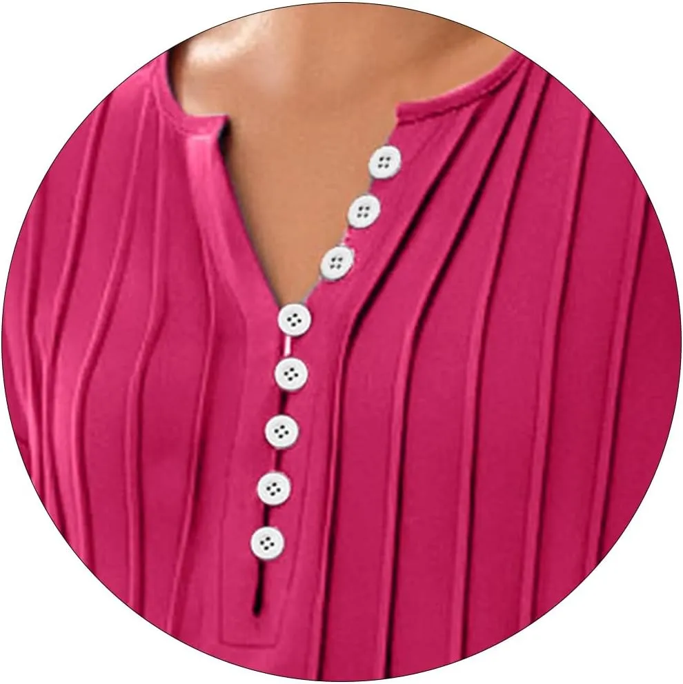 Sundresses for Women Summer Casual Beach Dresses 2025 Vacation Swim Cover Up V Neck Summer Dress Button Mini Dresses