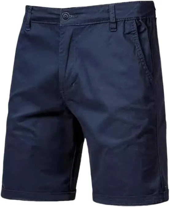 USTZFTBCL Summer Men's Cotton Casual Straight Leg Slim Fit Solid Color Shorts