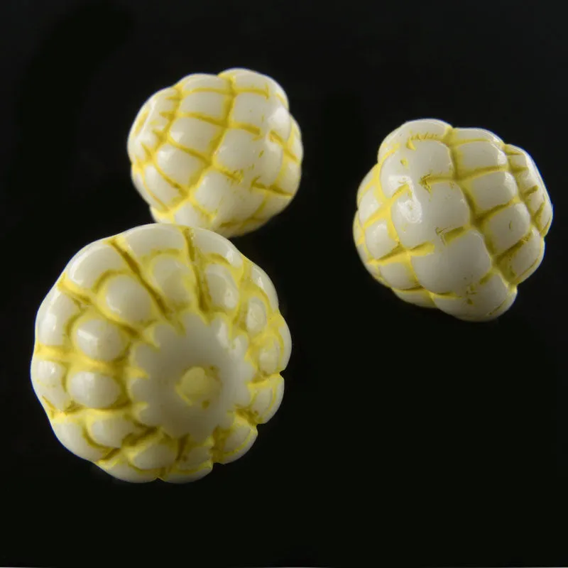 Vintage Austrian Molded "Beehives". 10mm. Pkg of 10. b11-YO-0326-1(e)
