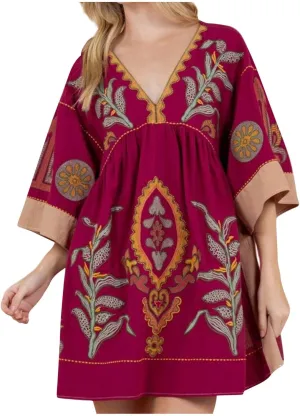 Womens Boho Oversized Dress Print Babydoll Mini Dresses Loose V Neck Y2K Summer Sexy Lounge Vacation Short Sundresses