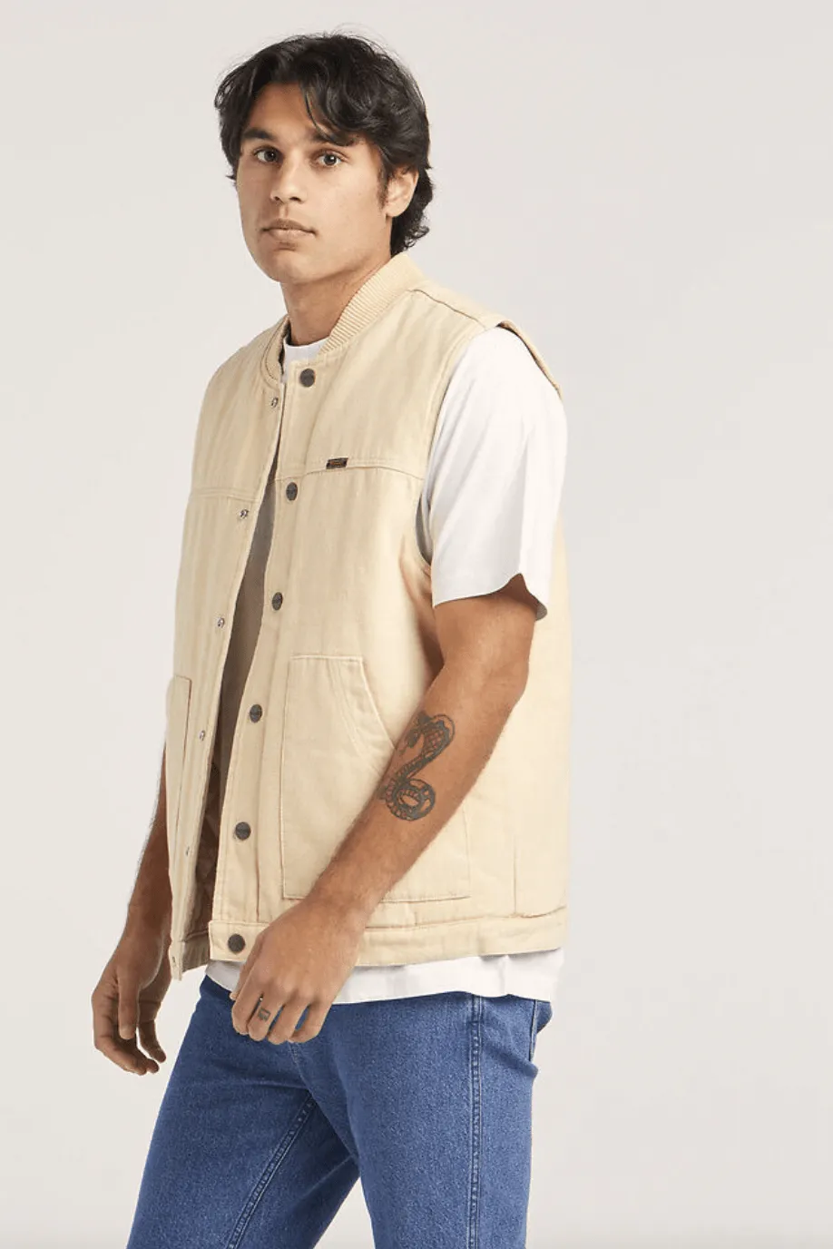 WRANGLER LOGGER VEST - LIGHT STONE