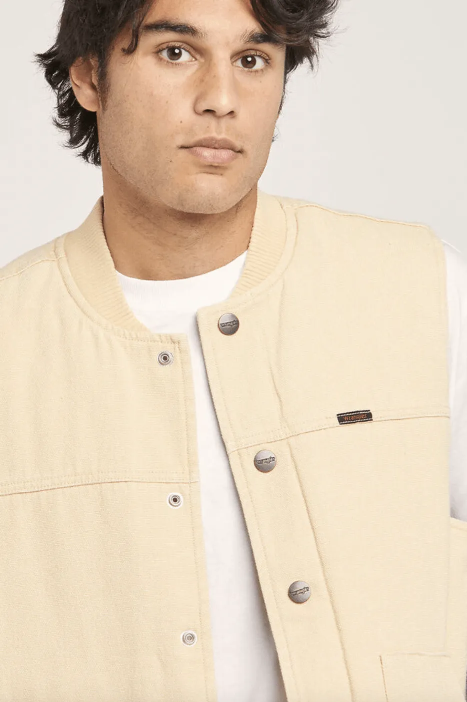 WRANGLER LOGGER VEST - LIGHT STONE